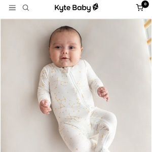 NWT Kyte Baby Zippered Footie in cloud constellation onesie